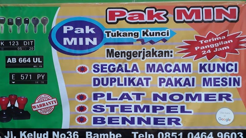 Pak Min Tukang Kunci di Kab. Gresik